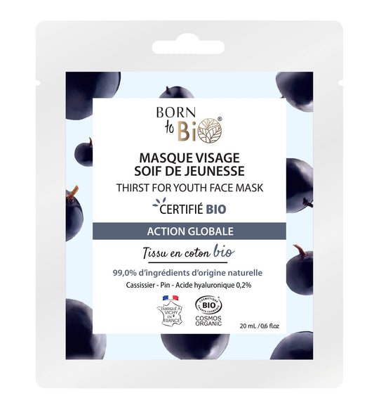 Masque visage Soif de Jeunesse en coton - Certifié Bio-0